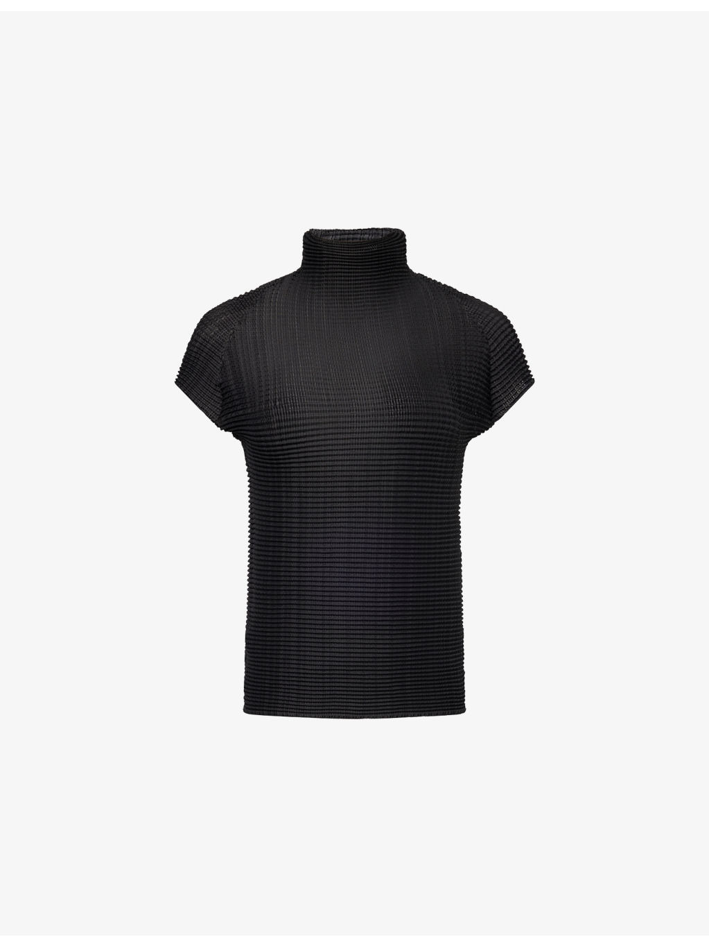 Textured Cap-Sleeves Knitted Top - 1