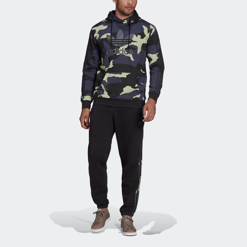 adidas Men's adidas originals Camo Pants Side Elastic Waistband Sports Pants/Trousers/Joggers Black HF4878 outlook