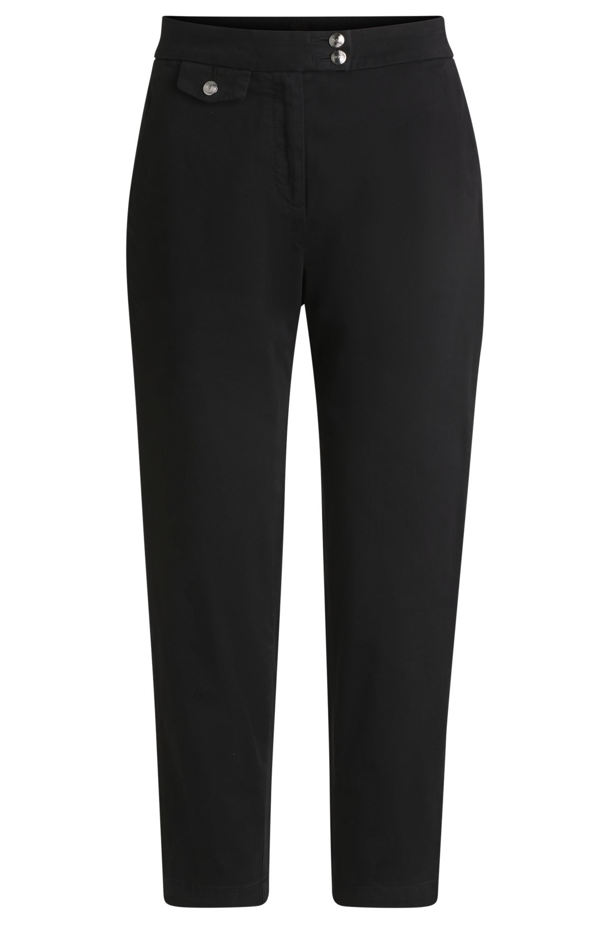 CASUAL CHINOS IN STRETCH-COTTON SATIN - 1