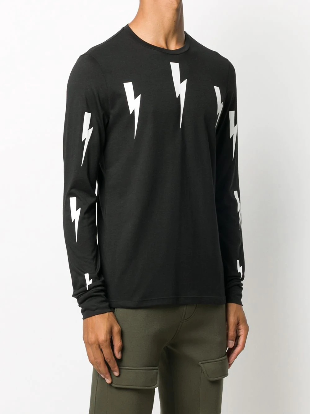 Thunderbolt-print long-sleeve T-shirt - 3