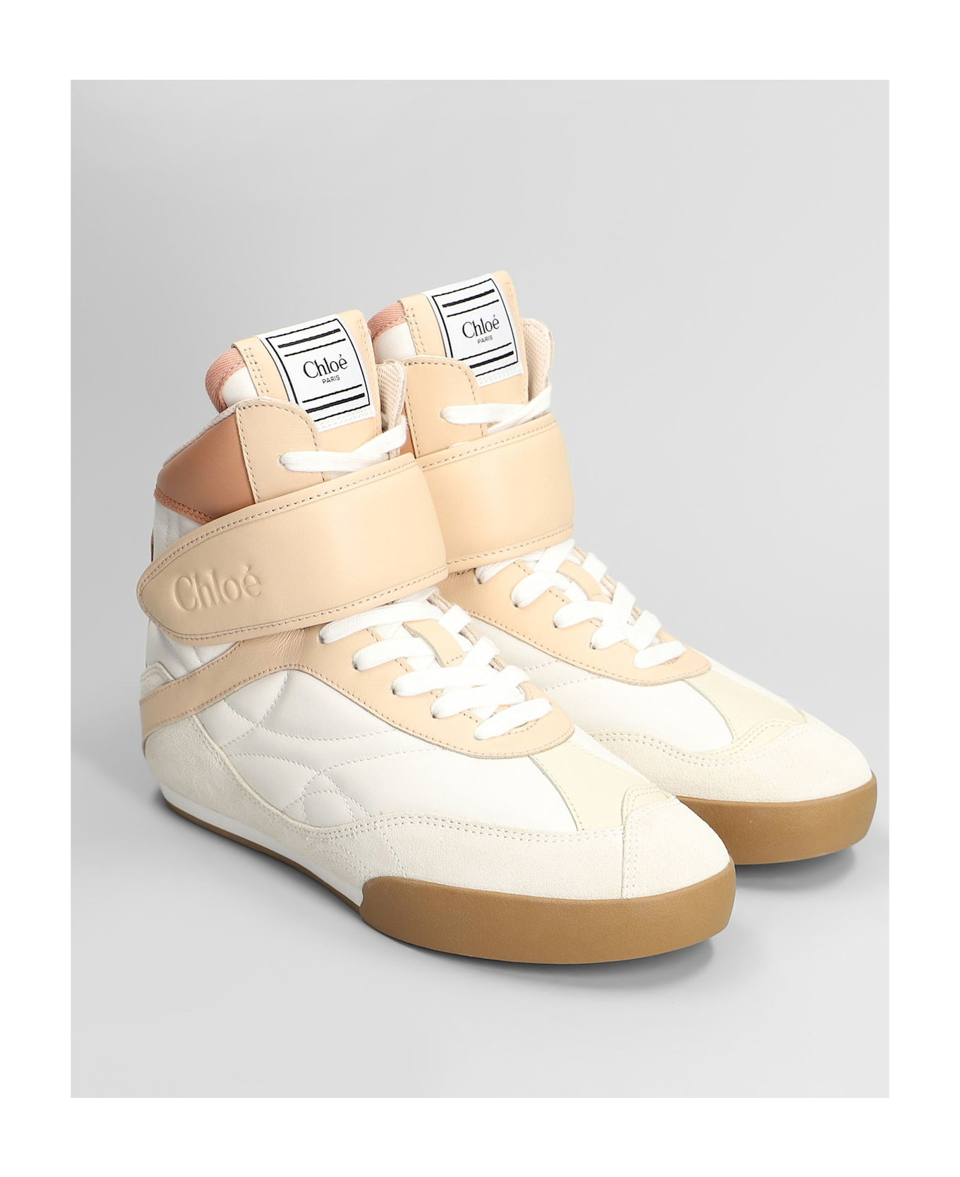 Kick Sneakers In White Suede And Leather - 2