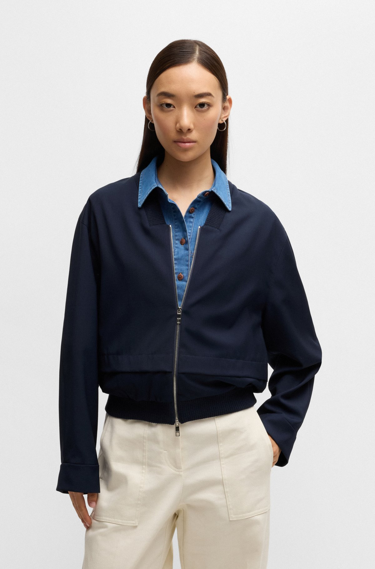OVERSIZE-FIT JACKET WITH LAYERED EFFECT - 2