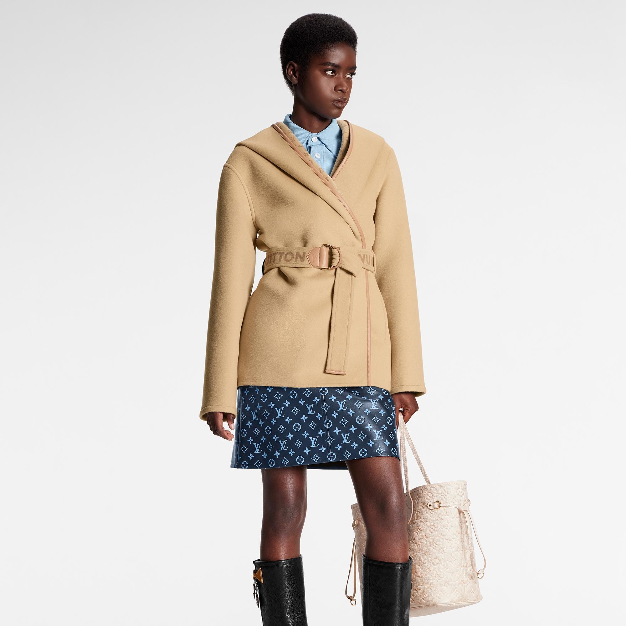 Signature Double Face Short Wrap Coat - 5