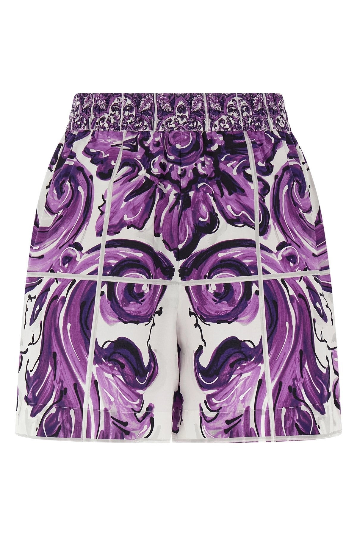 Dolce & Gabbana Women 'Maiolica' Print Cotton Shorts - 3