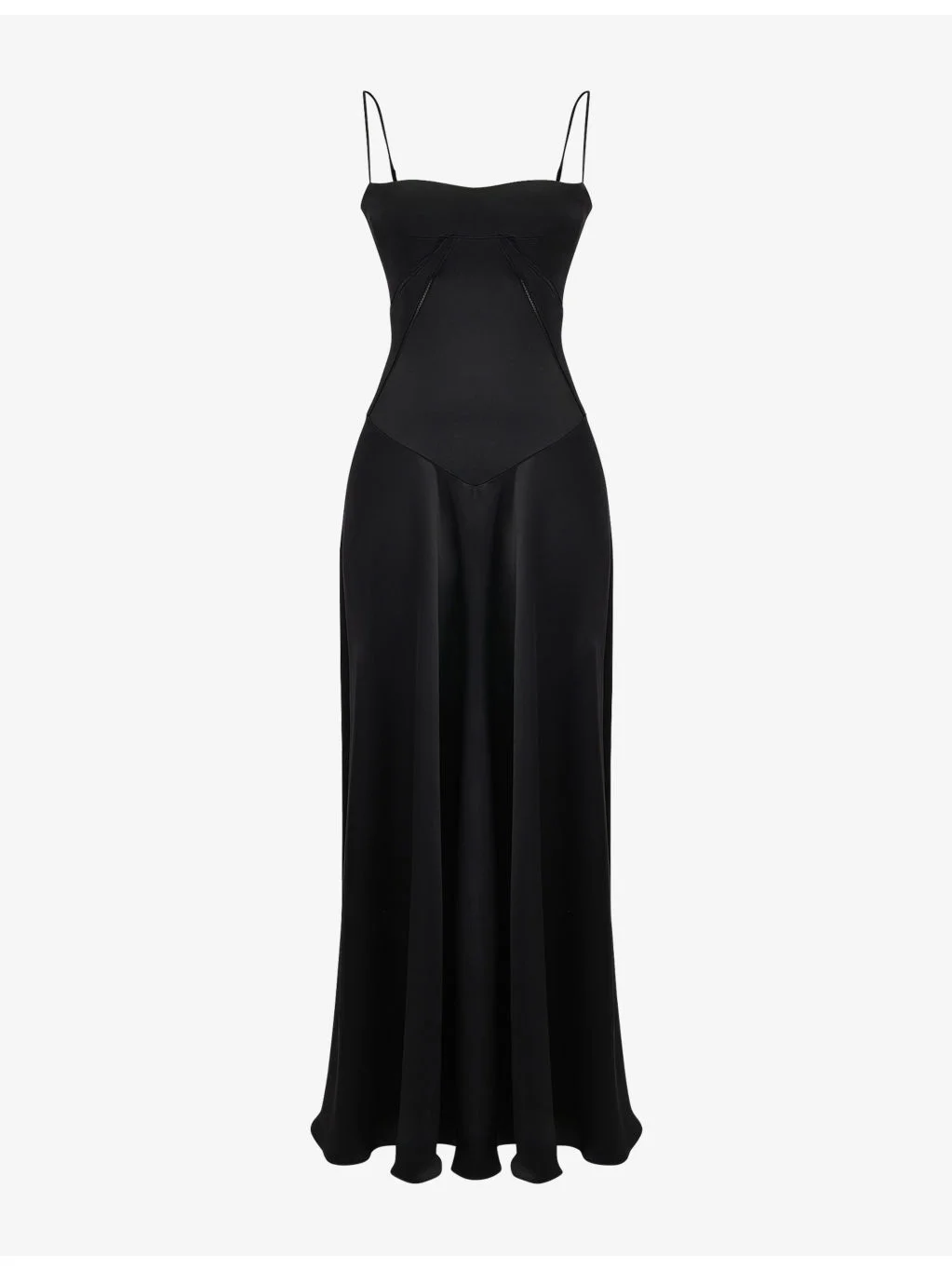 Anabella fitted-bodice lace-up satin maxi dress - 1