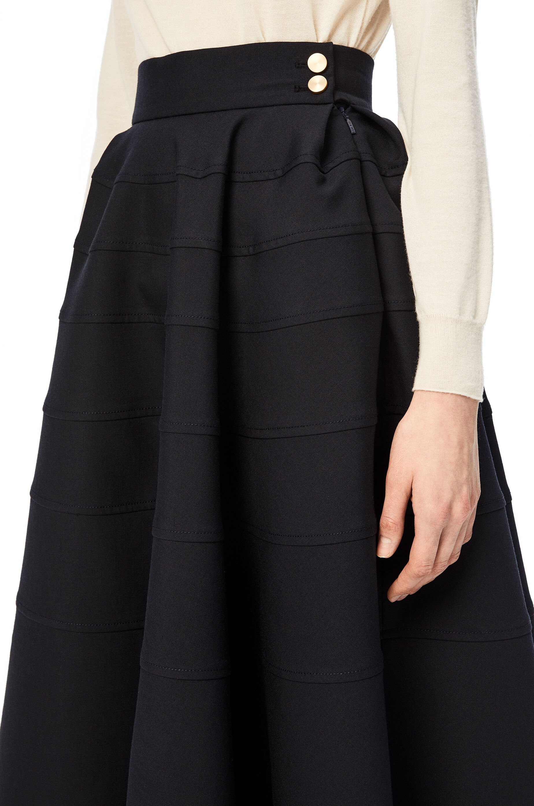 Circle skirt in wool and cupro - 5