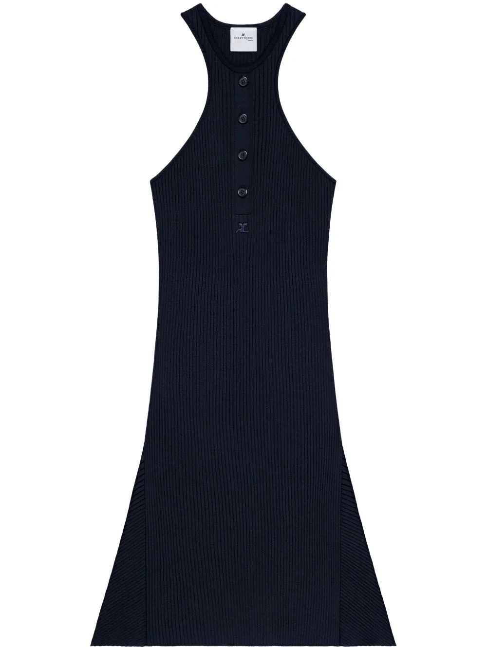 cotton rib knit dress - 1