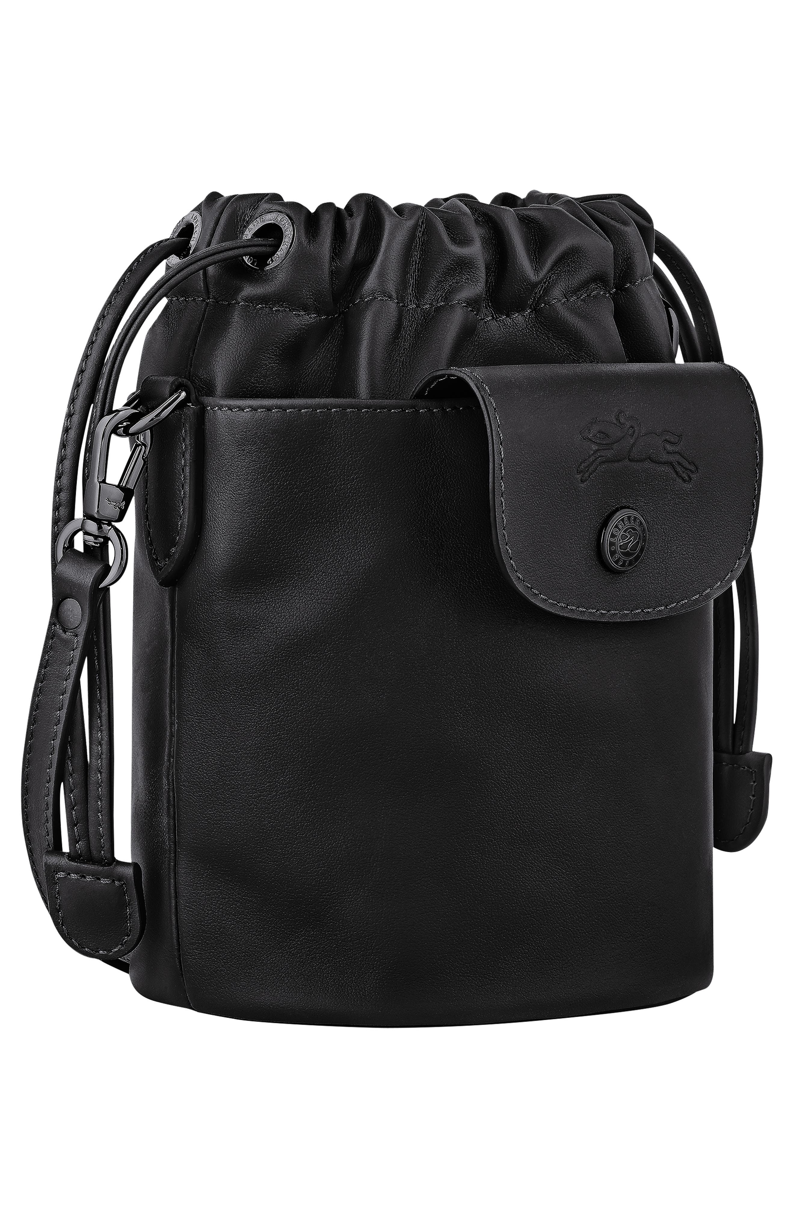 Longchamp Extra Small Le Pliage Xtra Leather Bucket Bag in Black at Nordstrom - 4