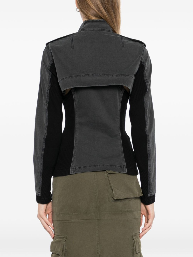 panelled high-neck jacket 4