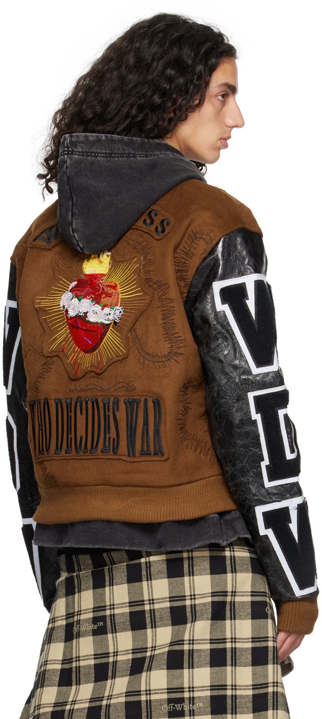 SSENSE Exclusive Brown Namesake Varsity Bomber Jacket - 3