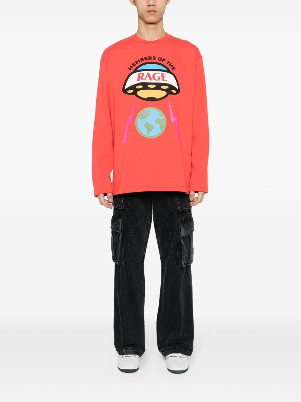 illustration-print cotton sweatshirt - 2