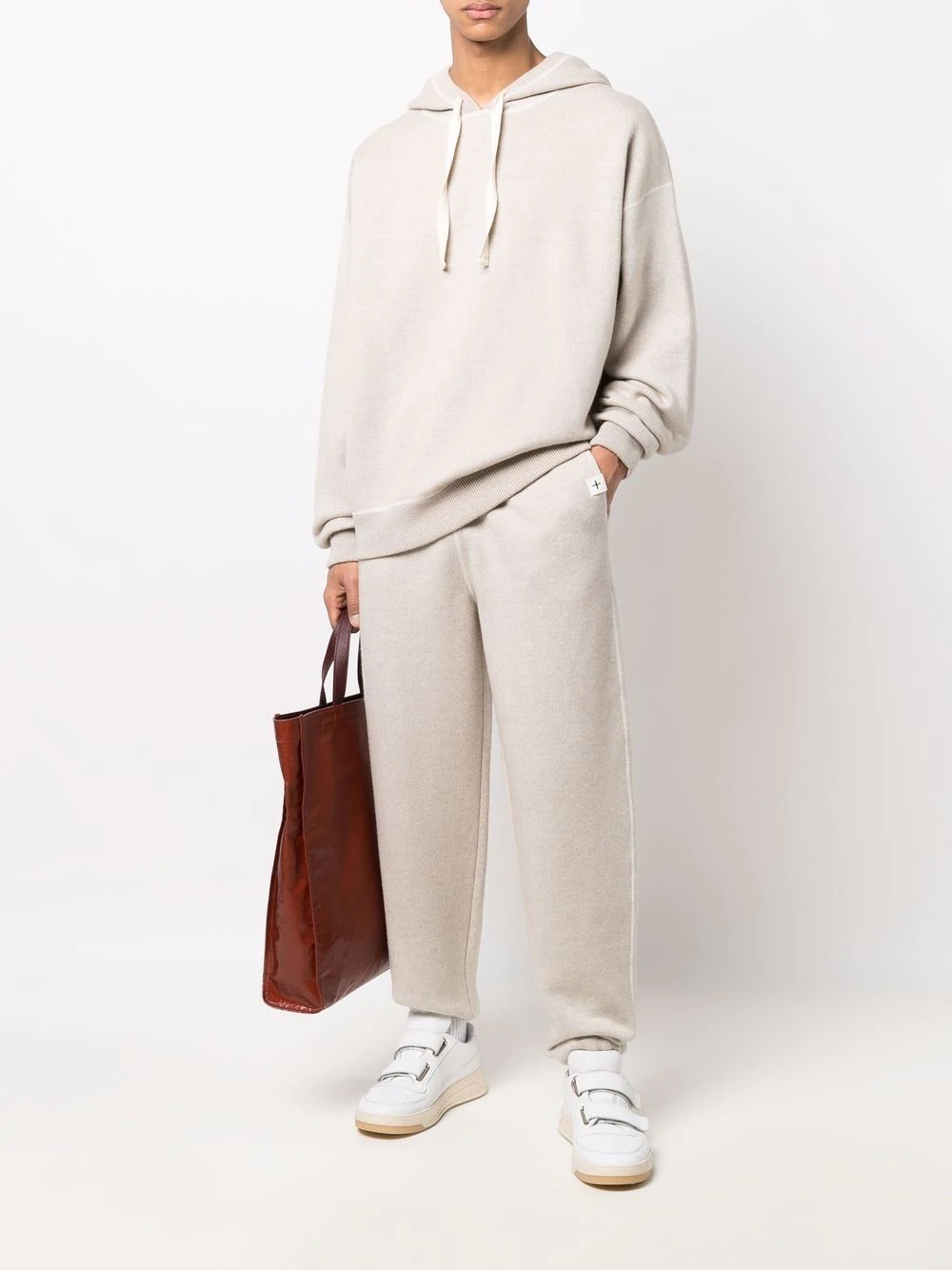 drawstring cashmere joggers - 2