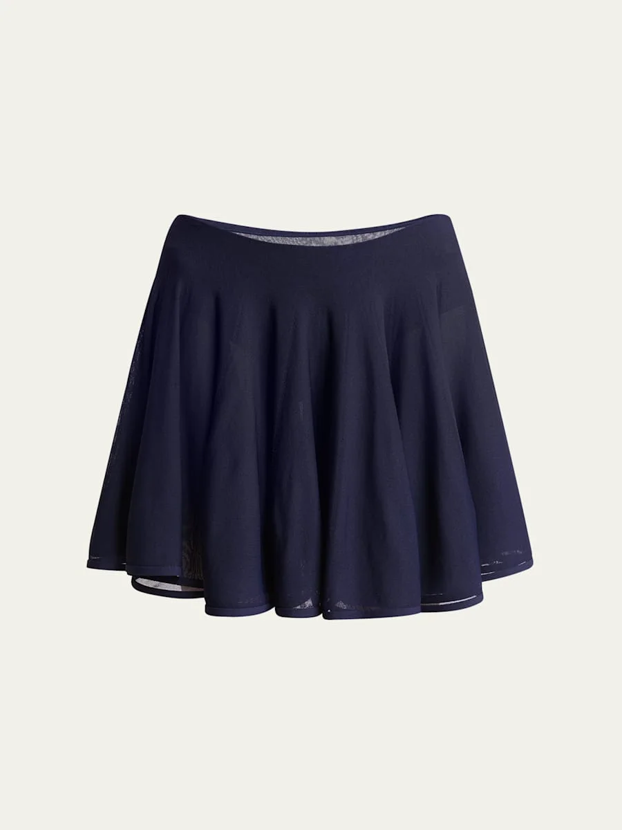 Flared Mini Skirt - 1