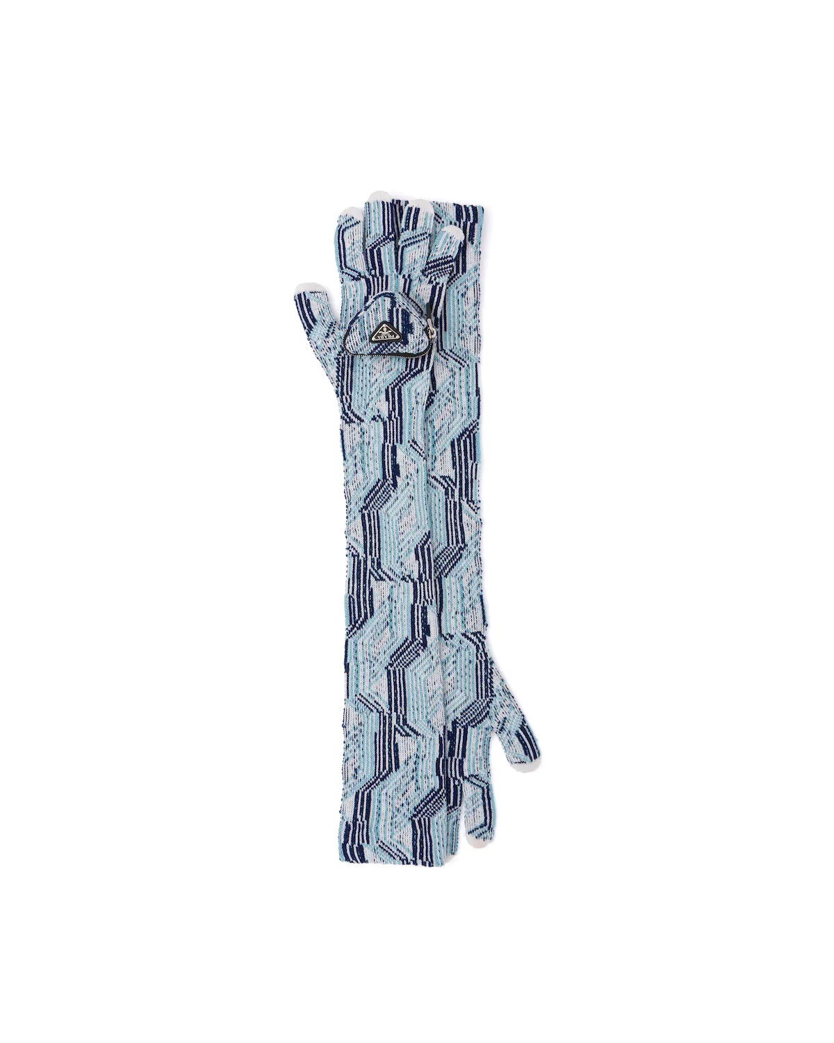 Superfine wool jacquard gloves - 1