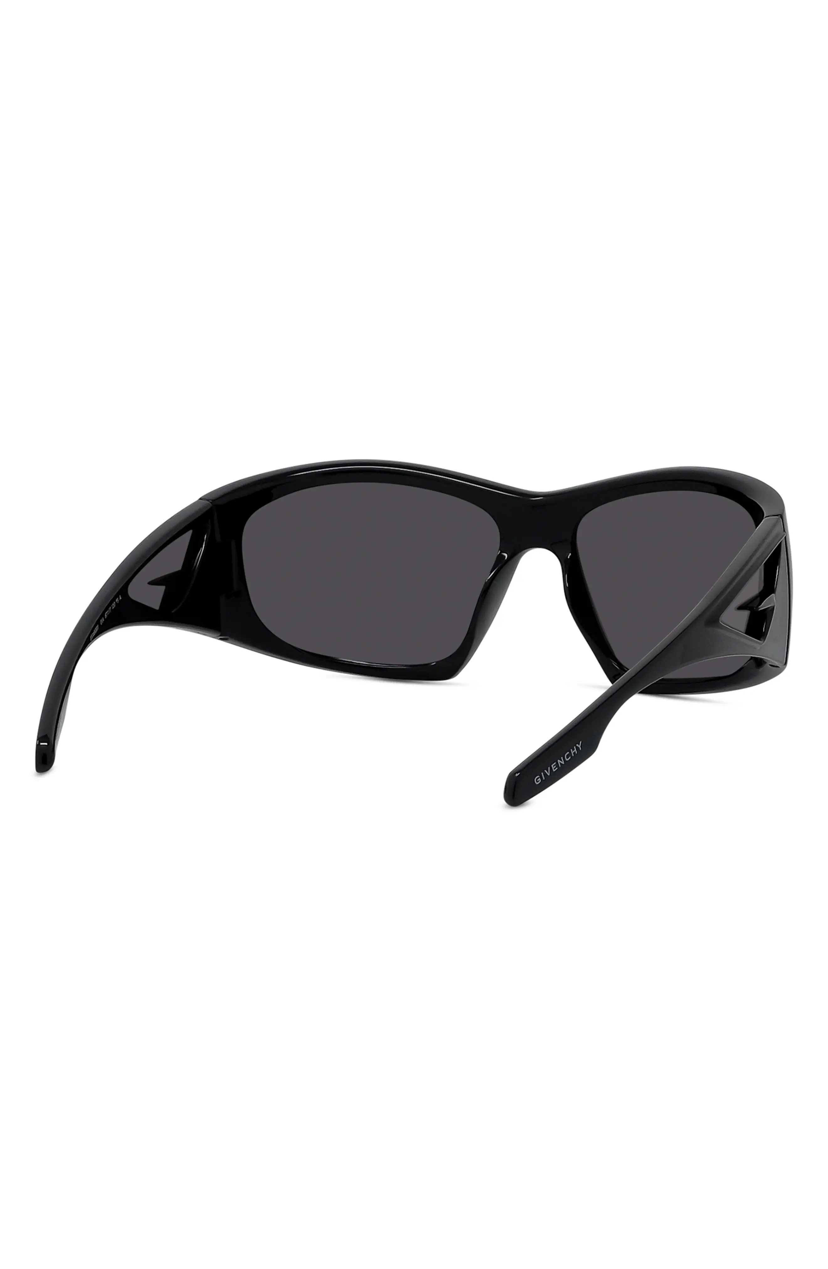 Givcut 67mm Oversize Geometric Sunglasses in Shiny Black /Smoke - 8