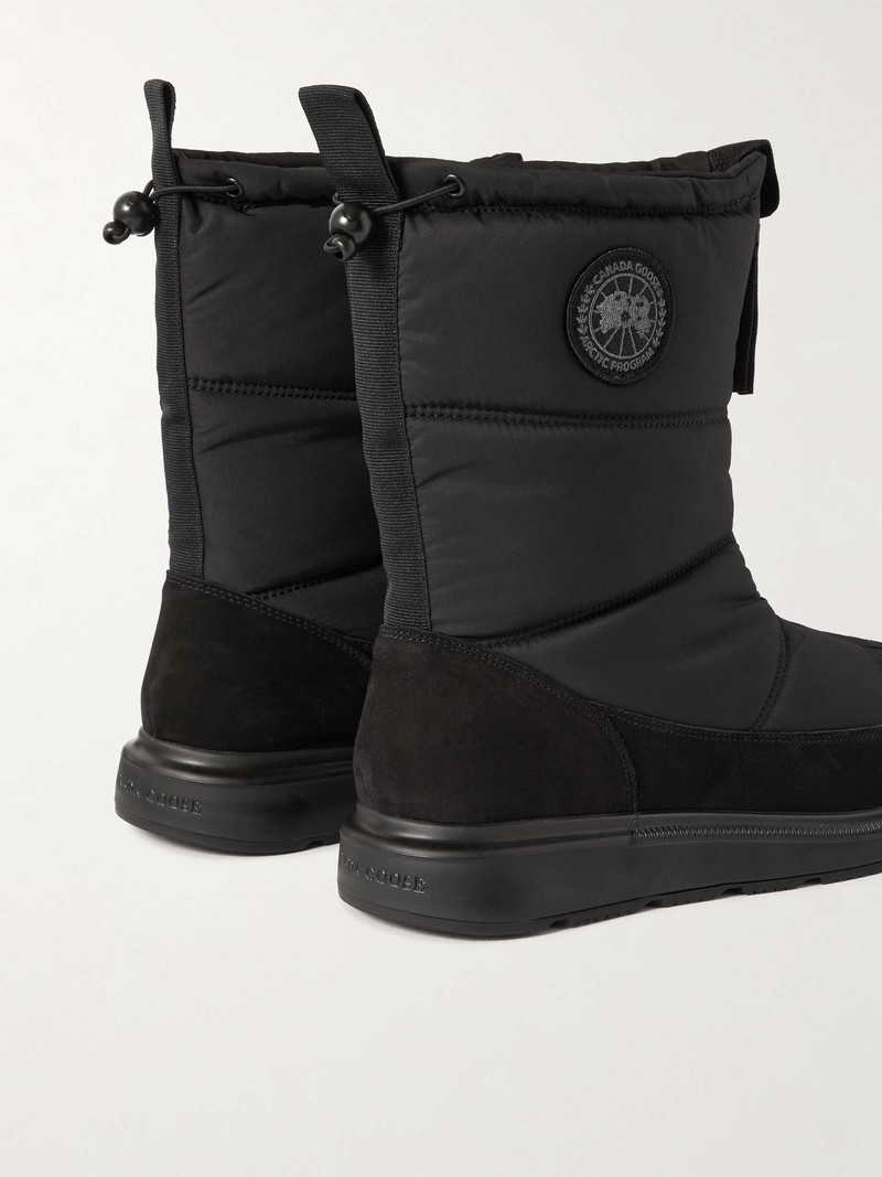 Crofton Nubuck-Trimmed Quilted Shell Boots 5