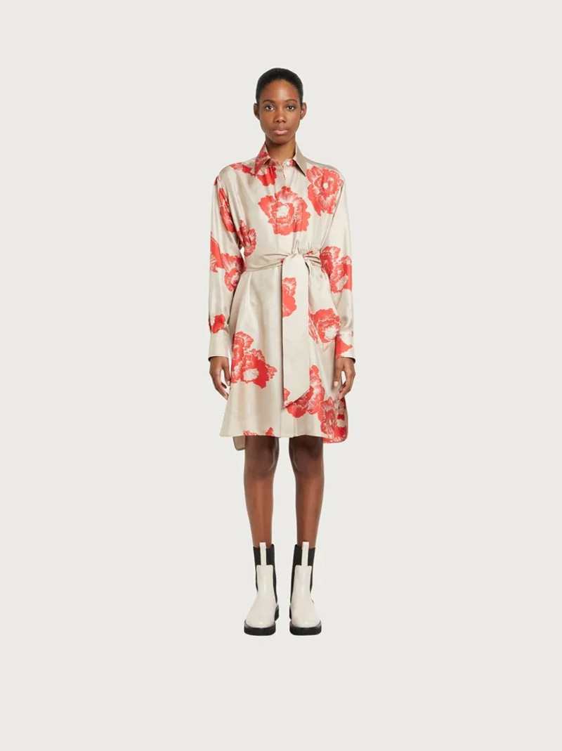 POPPIES PRINT SILK DRESS 4