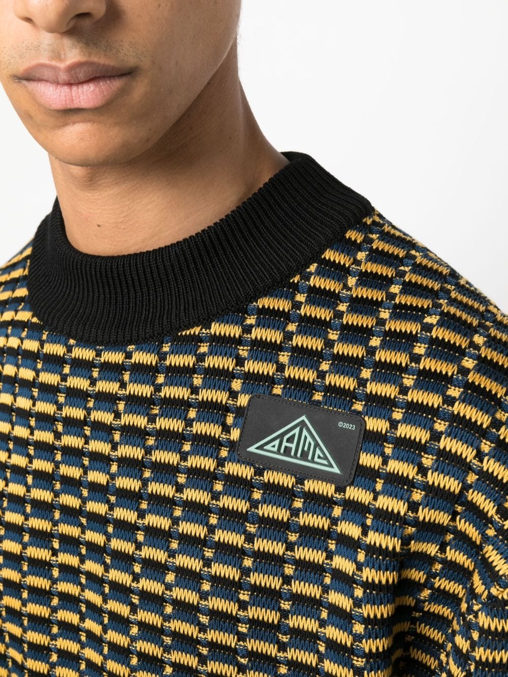 logo-patch knit jumper - 5