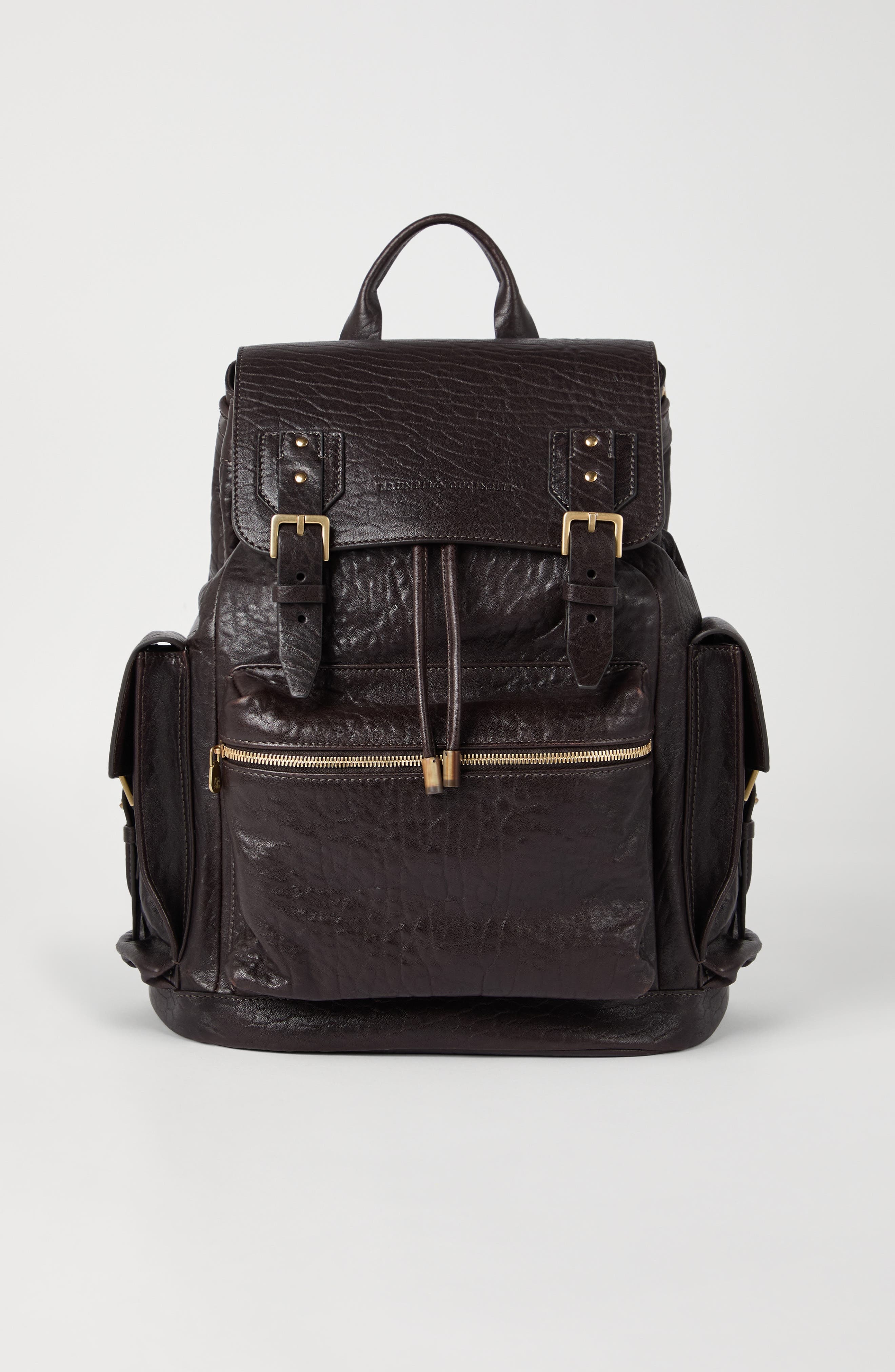 Brunello Cucinelli Leather city backpack in Brown at Nordstrom - 2