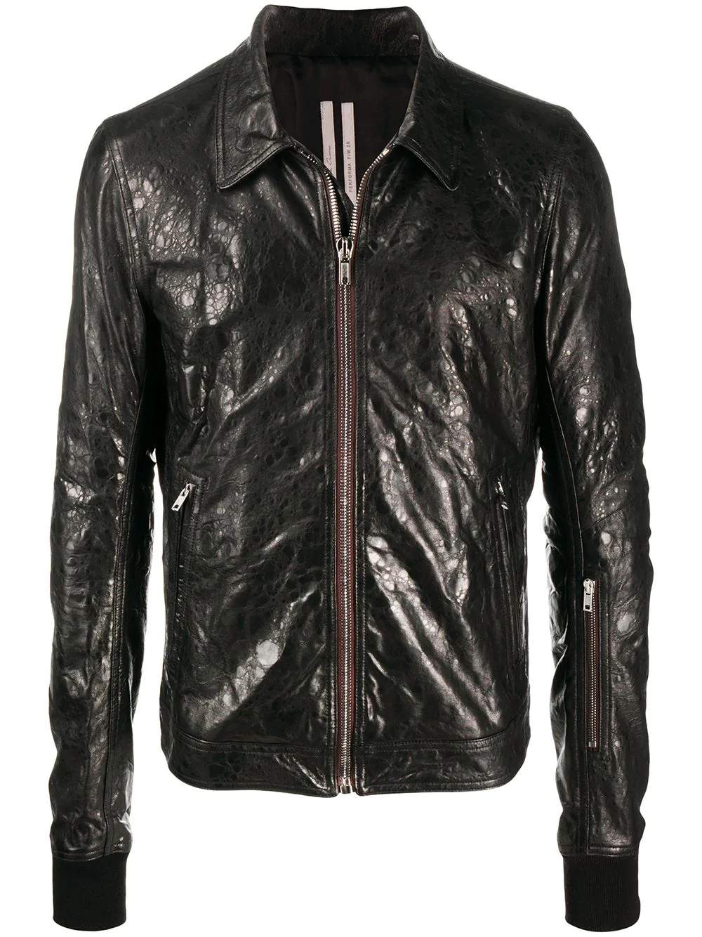 Rotterdam textured leather jacket - 1