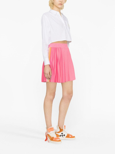 MSGM side-stripe pleated miniskirt outlook