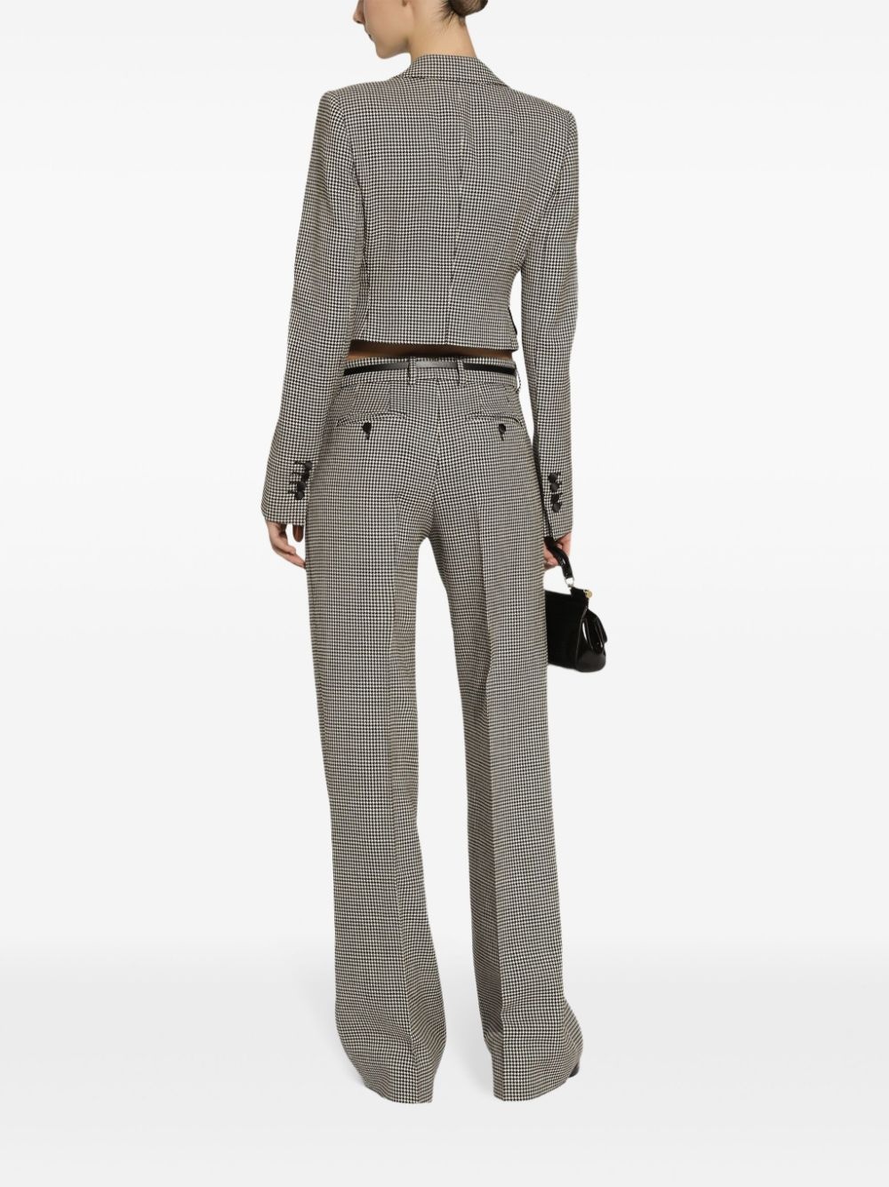 check pattern cropped jacket - 4