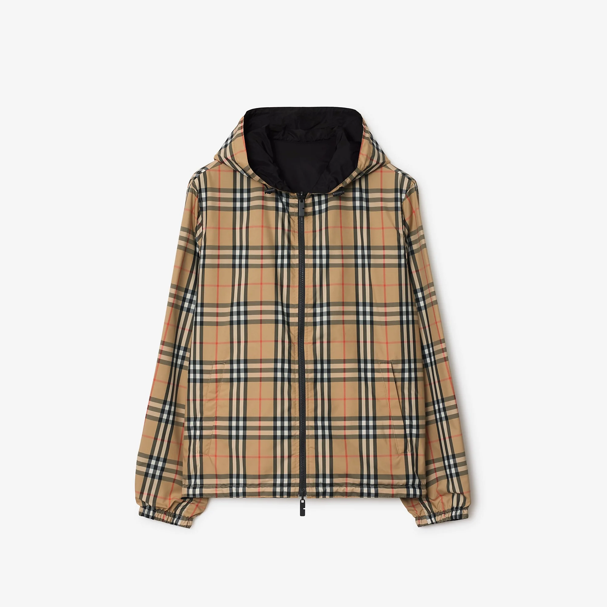Reversible Check Hooded Jacket - 1