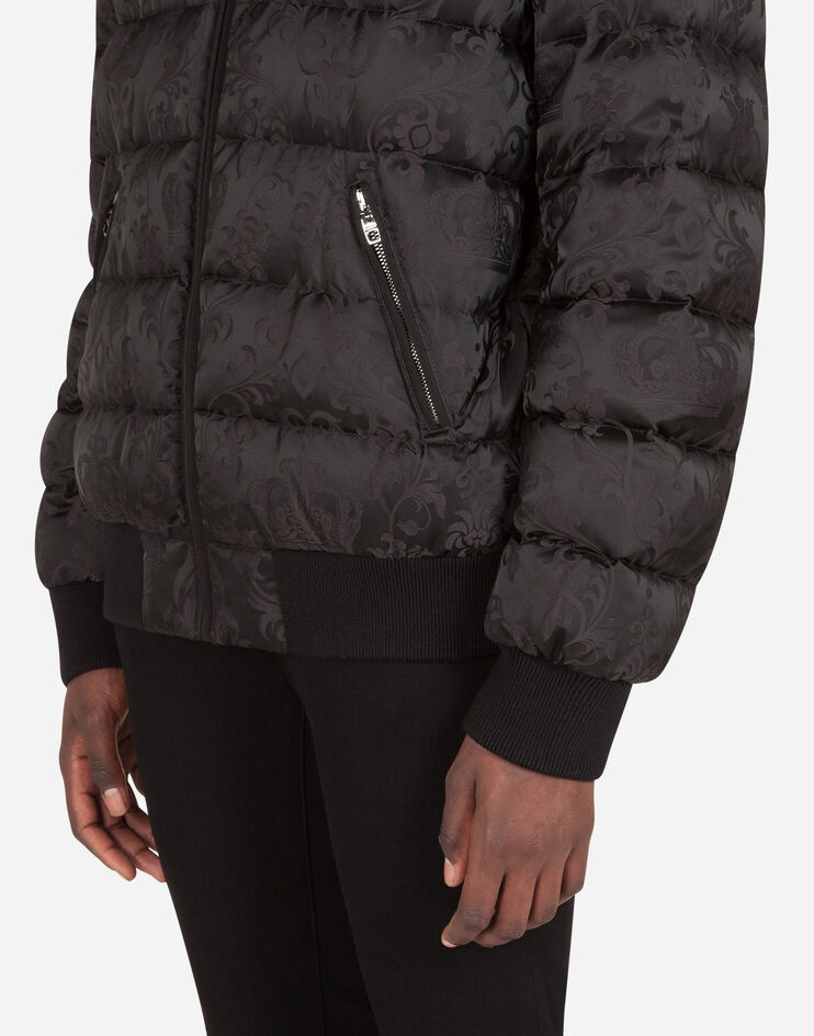 Quilted nylon jacket with jacquard crowns - 5