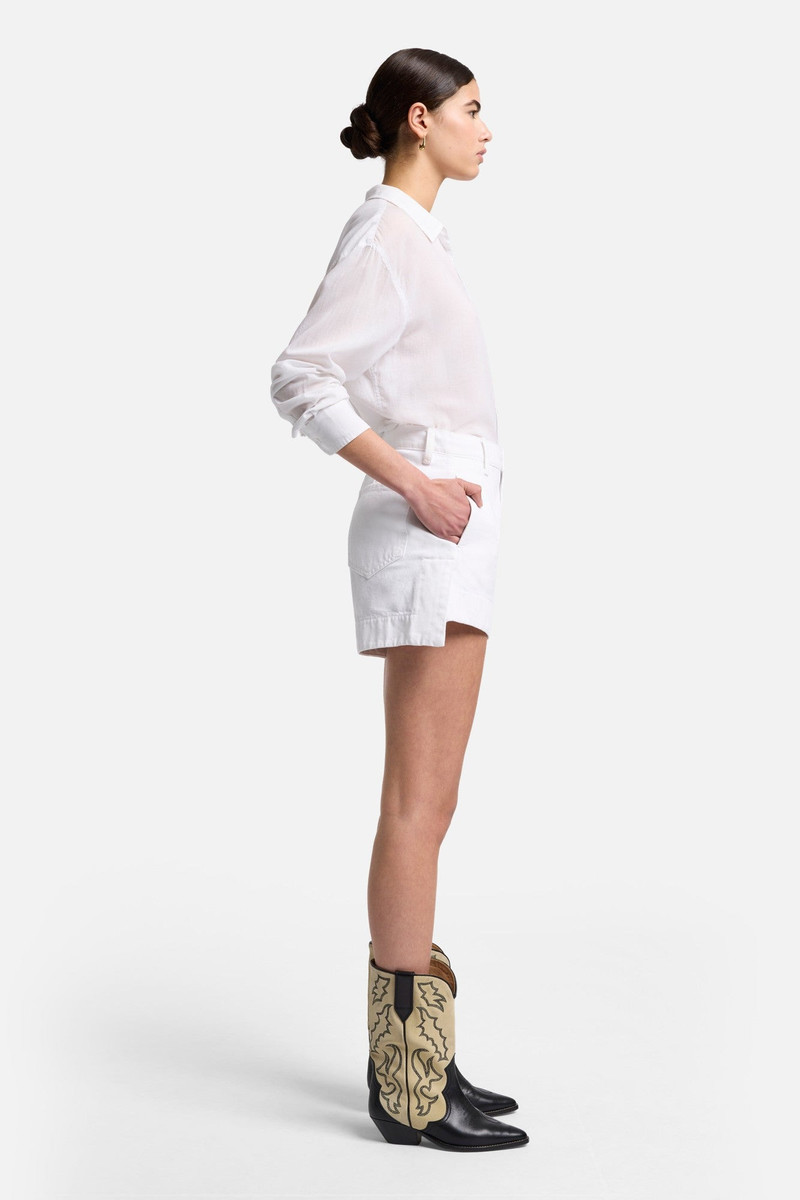Denim Tailored Short in Brilliant White 6