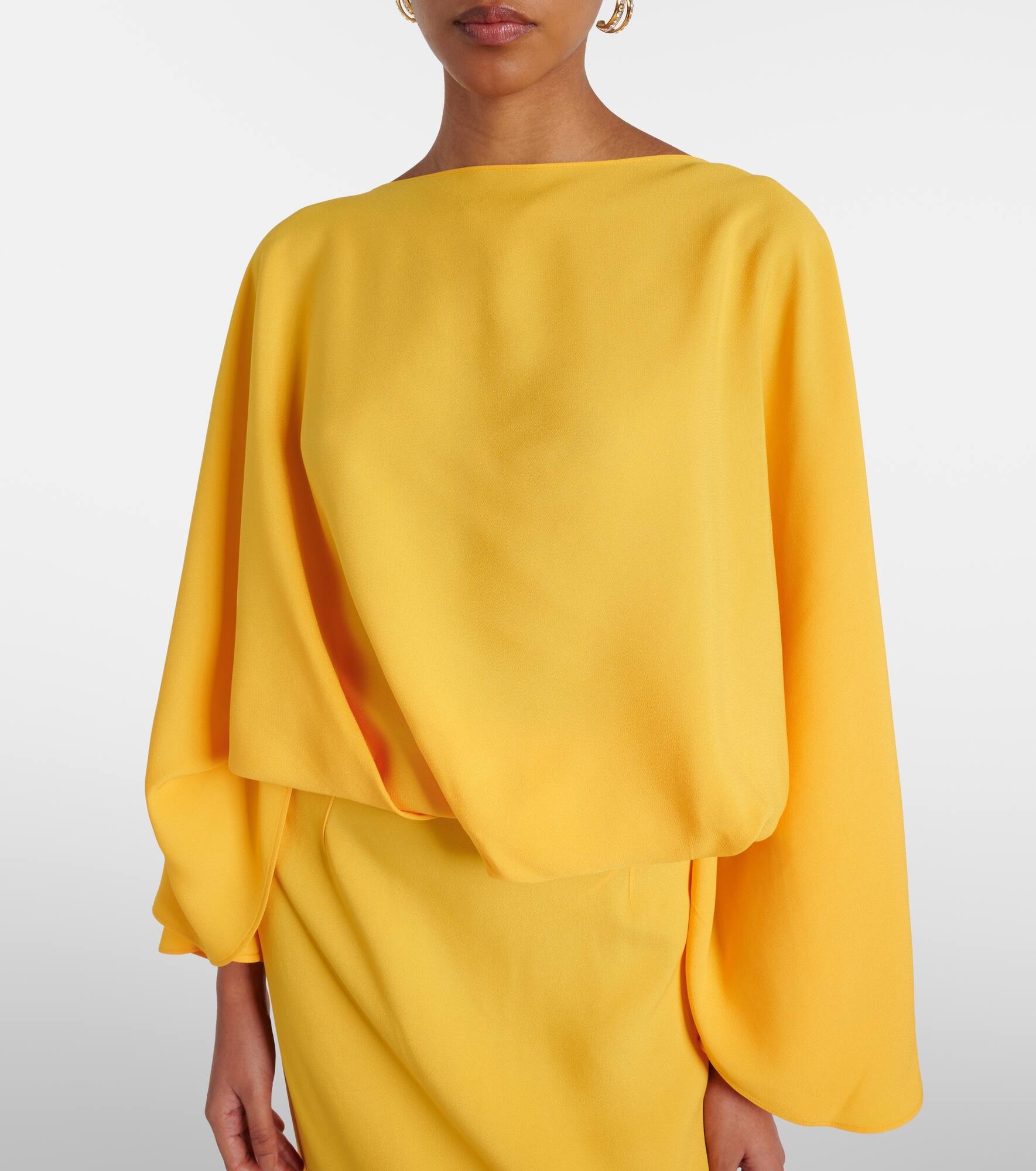 Maddalena draped crêpe cady gown - 4