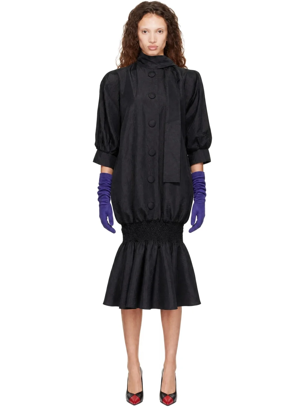 Black Marinette Midi Dress - 1