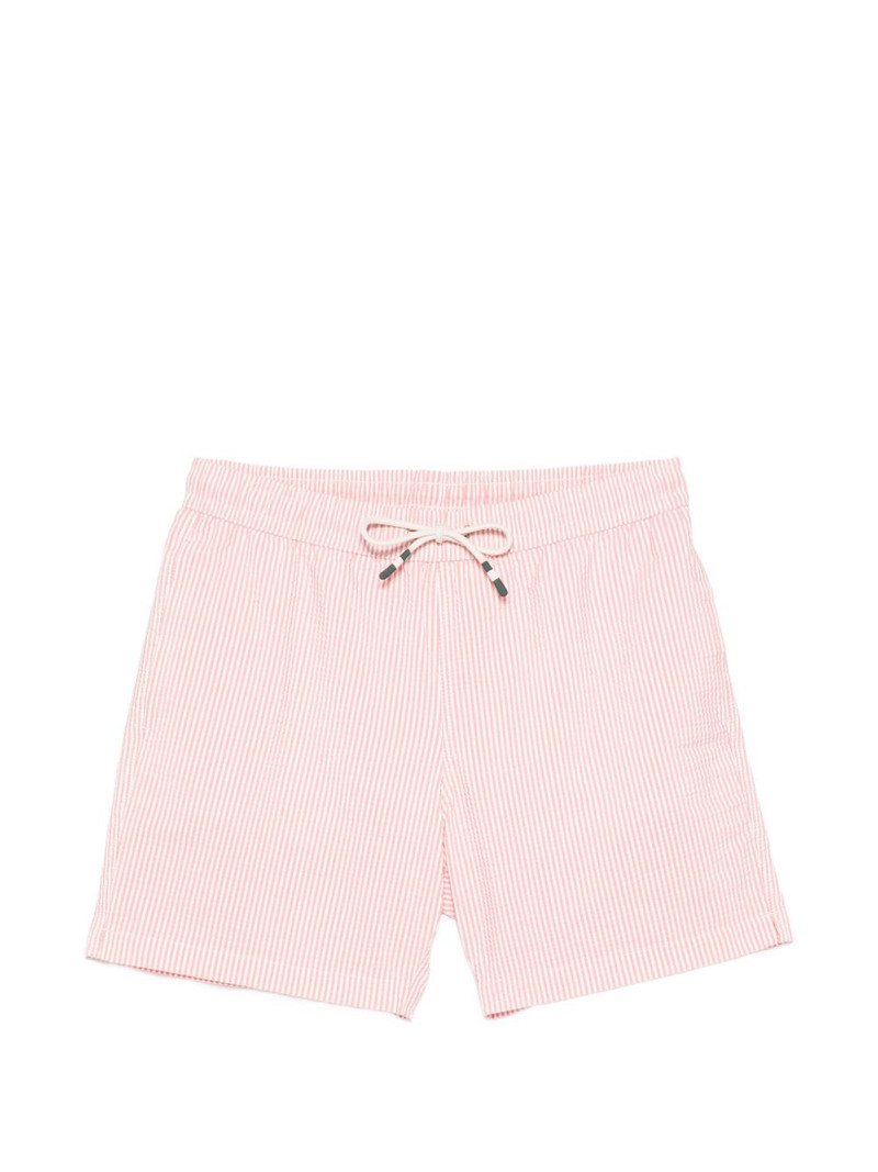seersucker striped-print swim shorts 1