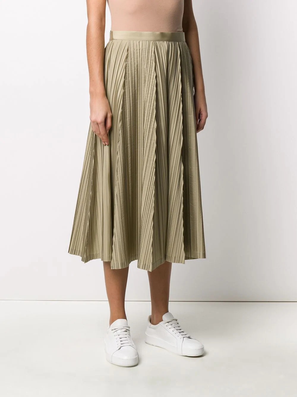 pleated A-line skirt - 3