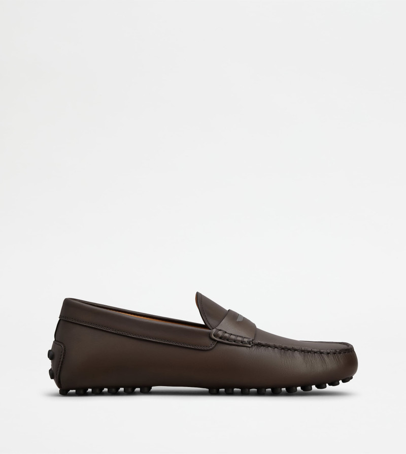 GOMMINO DRIVING SHOES IN LEATHER - BROWN 1