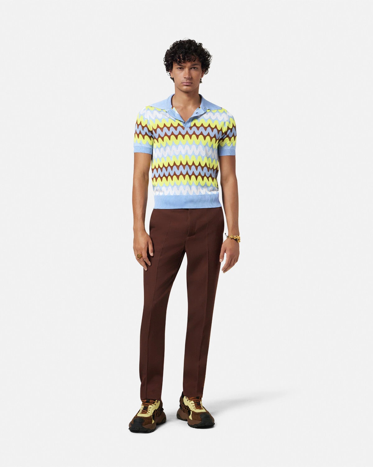 Wave Knit Polo Shirt - 2