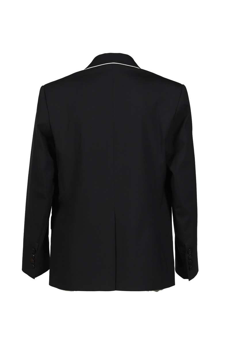 ERNEST W. BAKER TRIM SIX BUTTON DOUBLE BREASTED BLAZER / BLK outlook