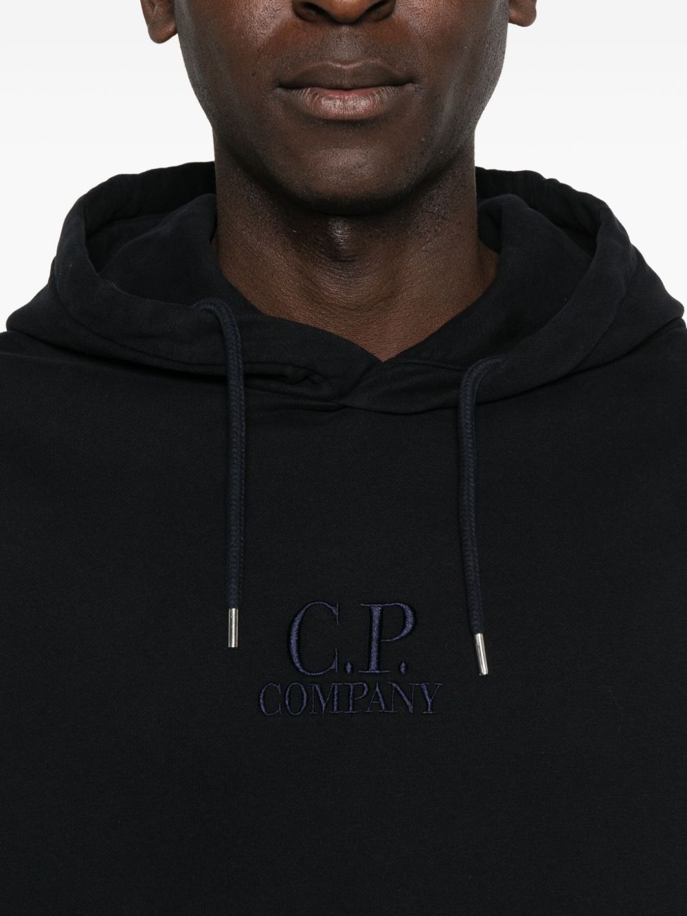 embroidered-logo cotton hoodie - 5
