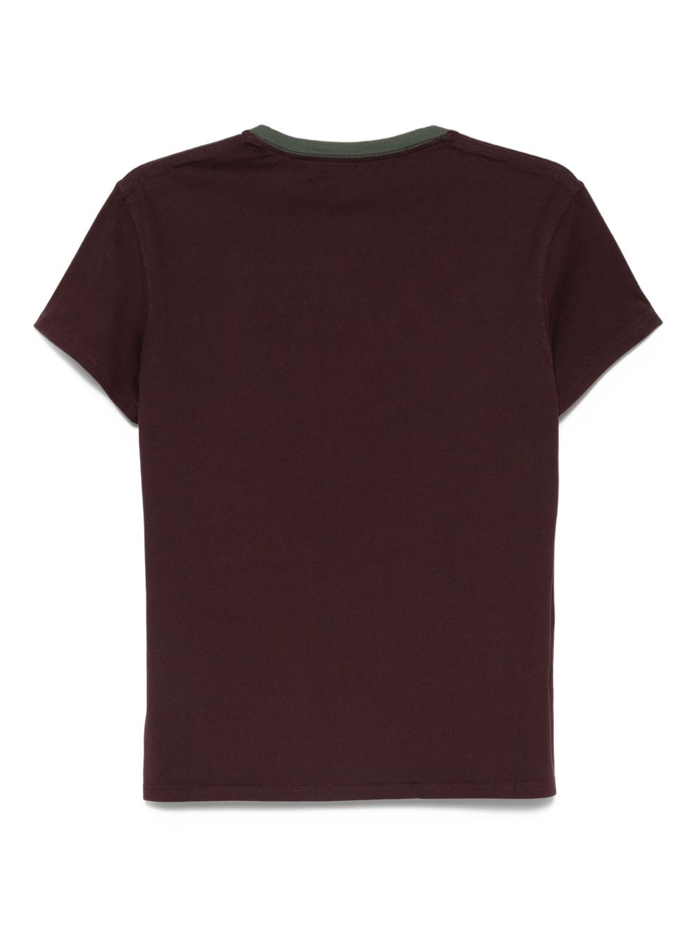 contrast-collar cotton T-shirt - 2