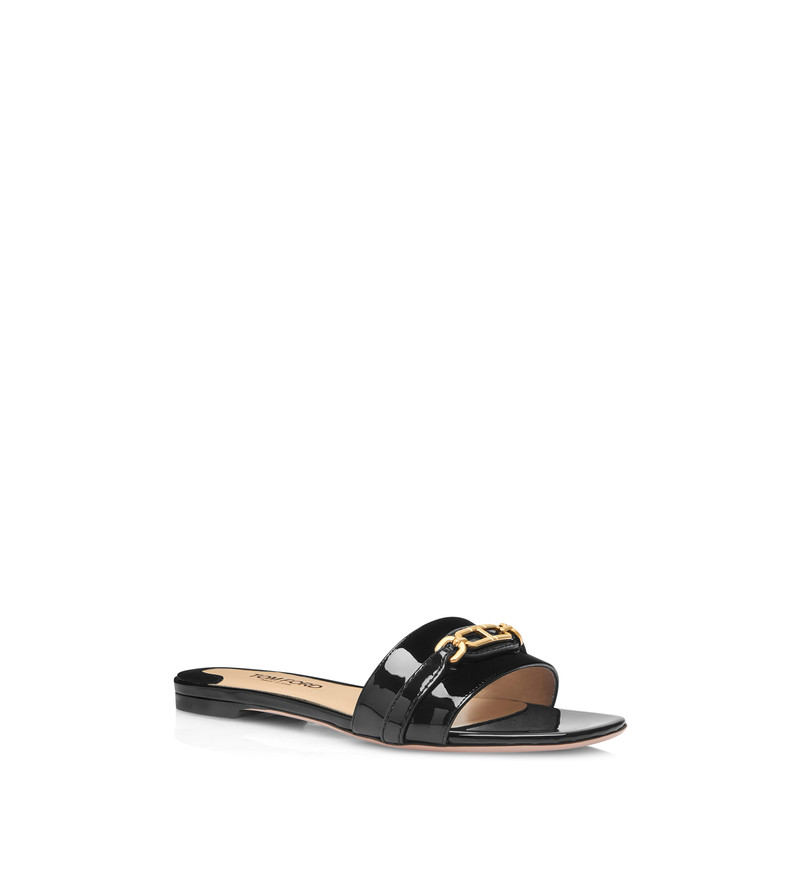 TOM FORD PATENT LEATHER WHITNEY SLIDE outlook
