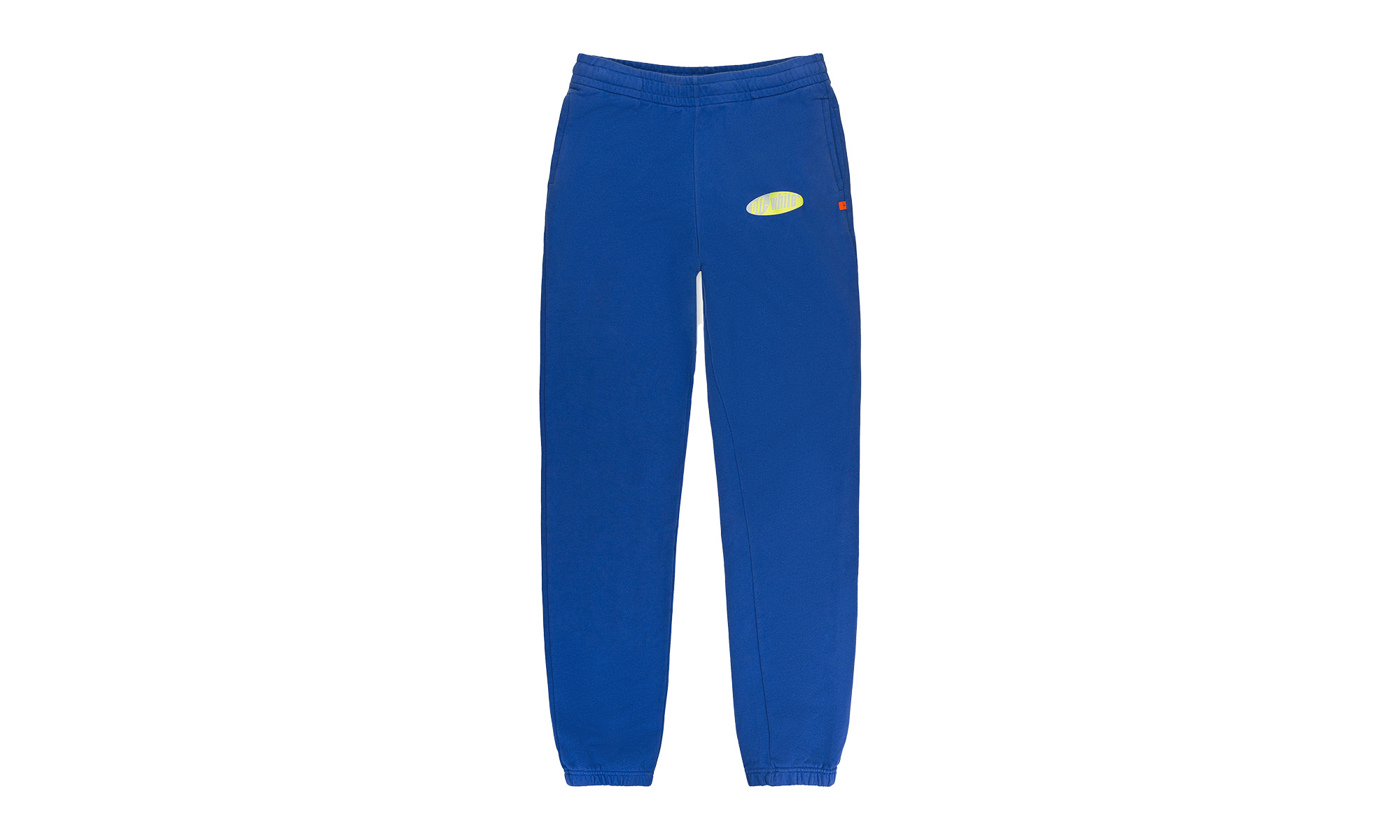 SPLIT LOGO SLIM SWEATPANTS "Blue/Yellow" - 1