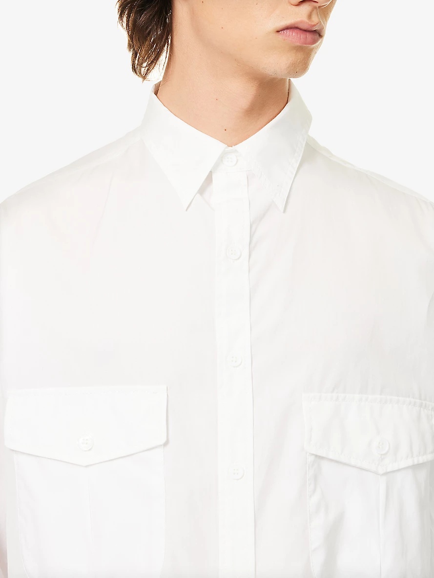 Chest-pocket relaxed-fit cotton shirt - 5