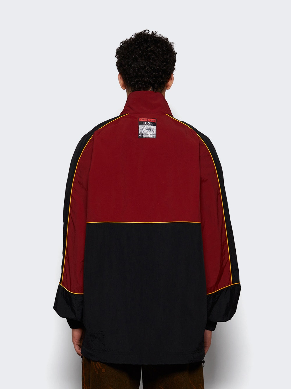 Lace Up Pullover Black And Burgundy - 4