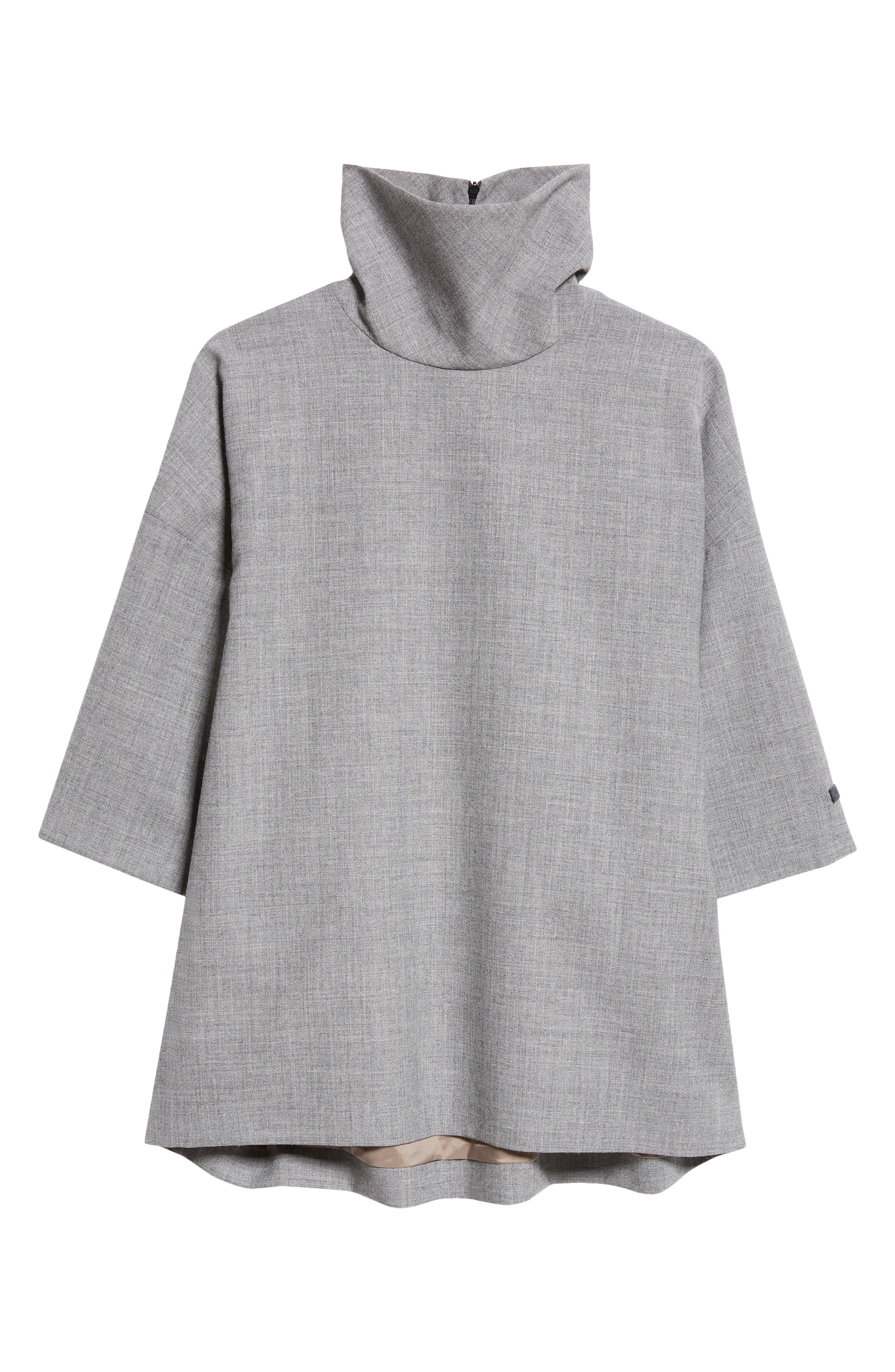 Fear of God Stand Collar Wool Canvas Shirt in Titanium at Nordstrom - 6
