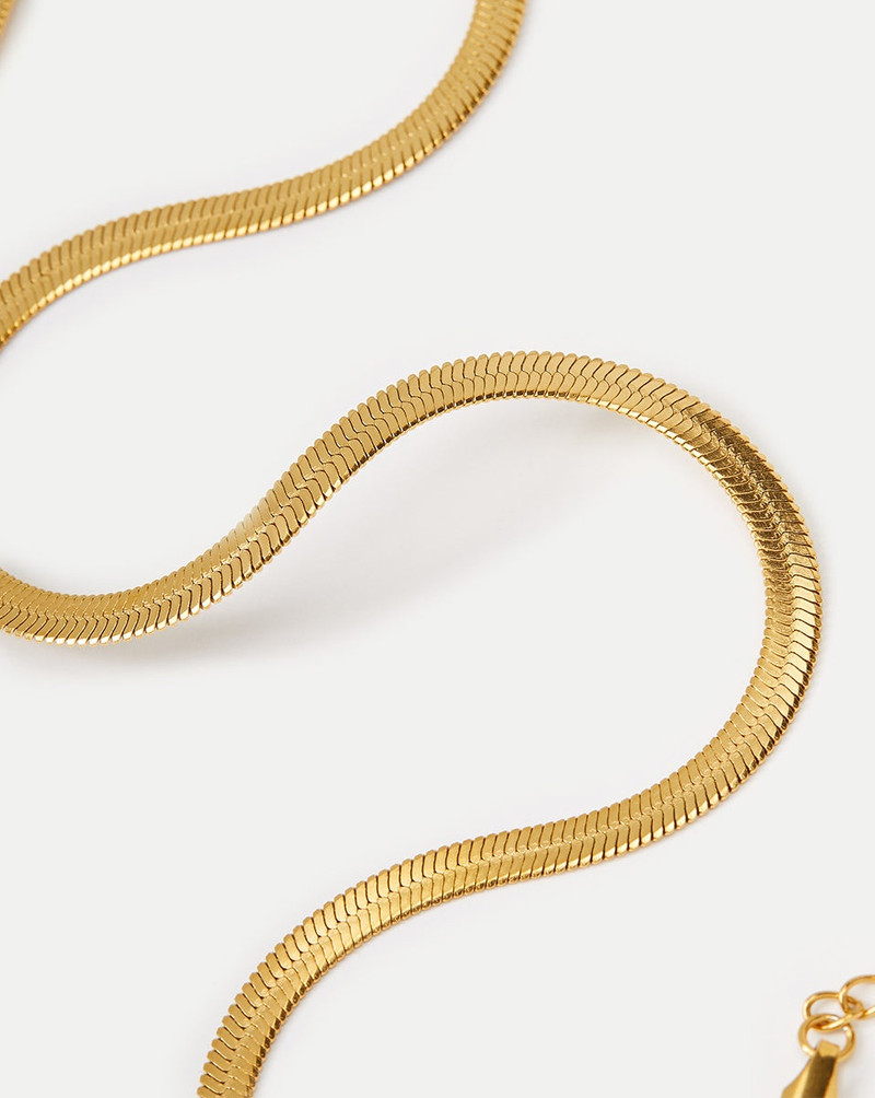 VERONICA BEARD GOLD DAINTY FLAT SNAKE NECKLACE outlook