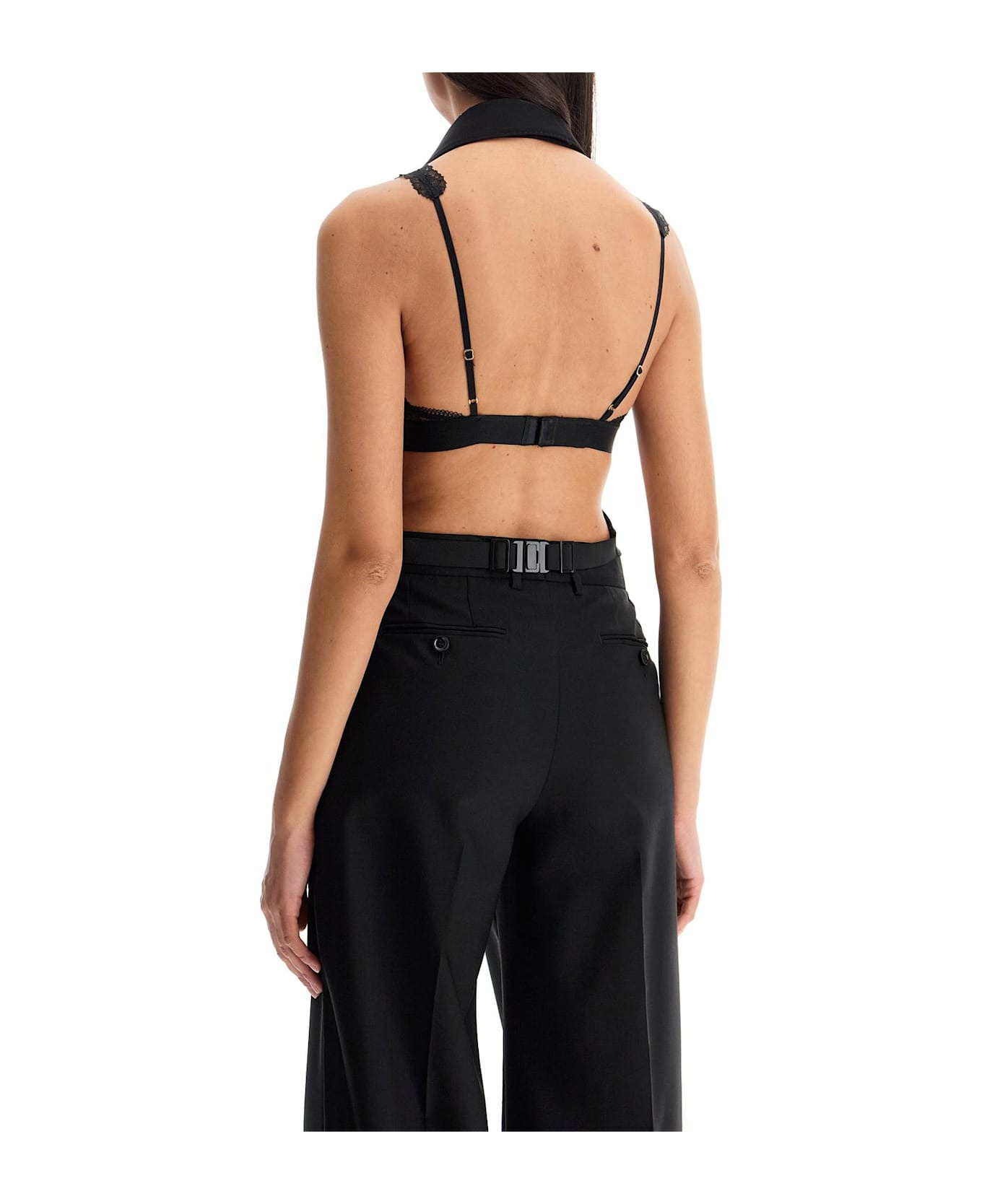 Open-back Wool And Silk Blend Vest - 3