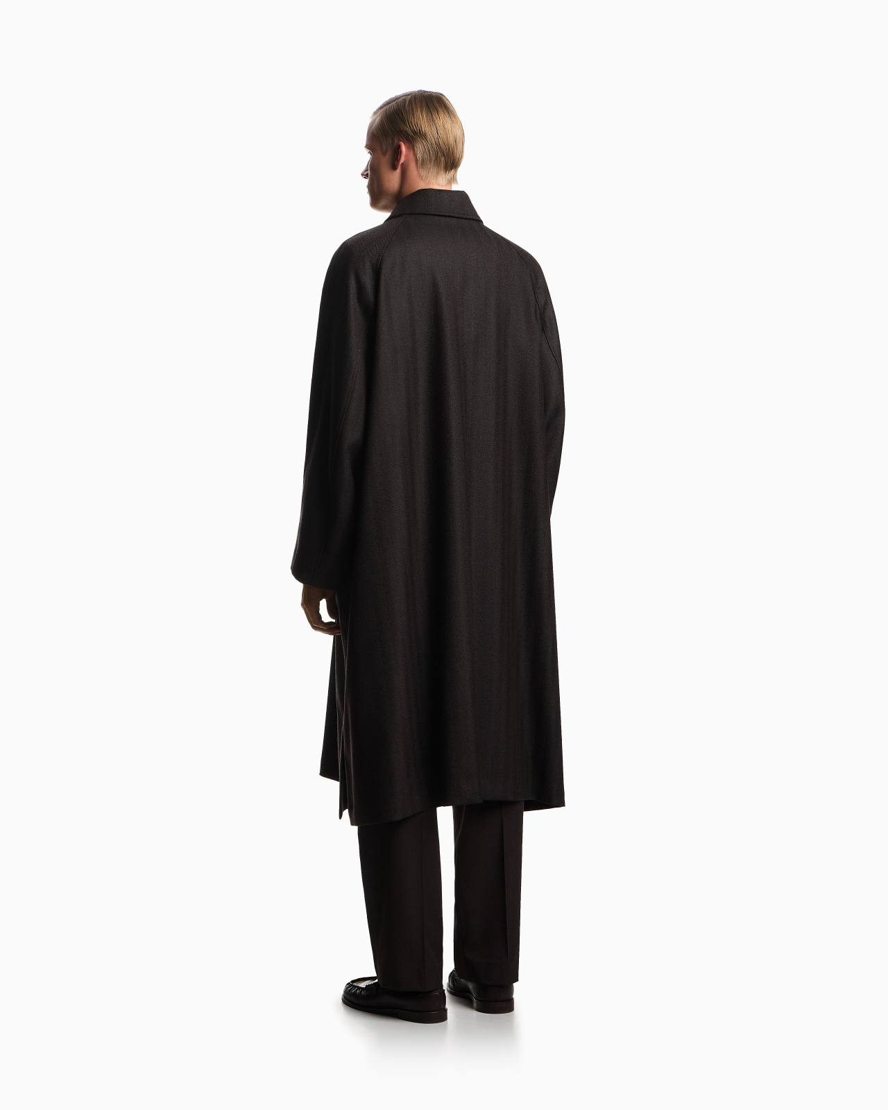 COMPACT WOOL COAT WITH A CHEVRON MOTIF - 3