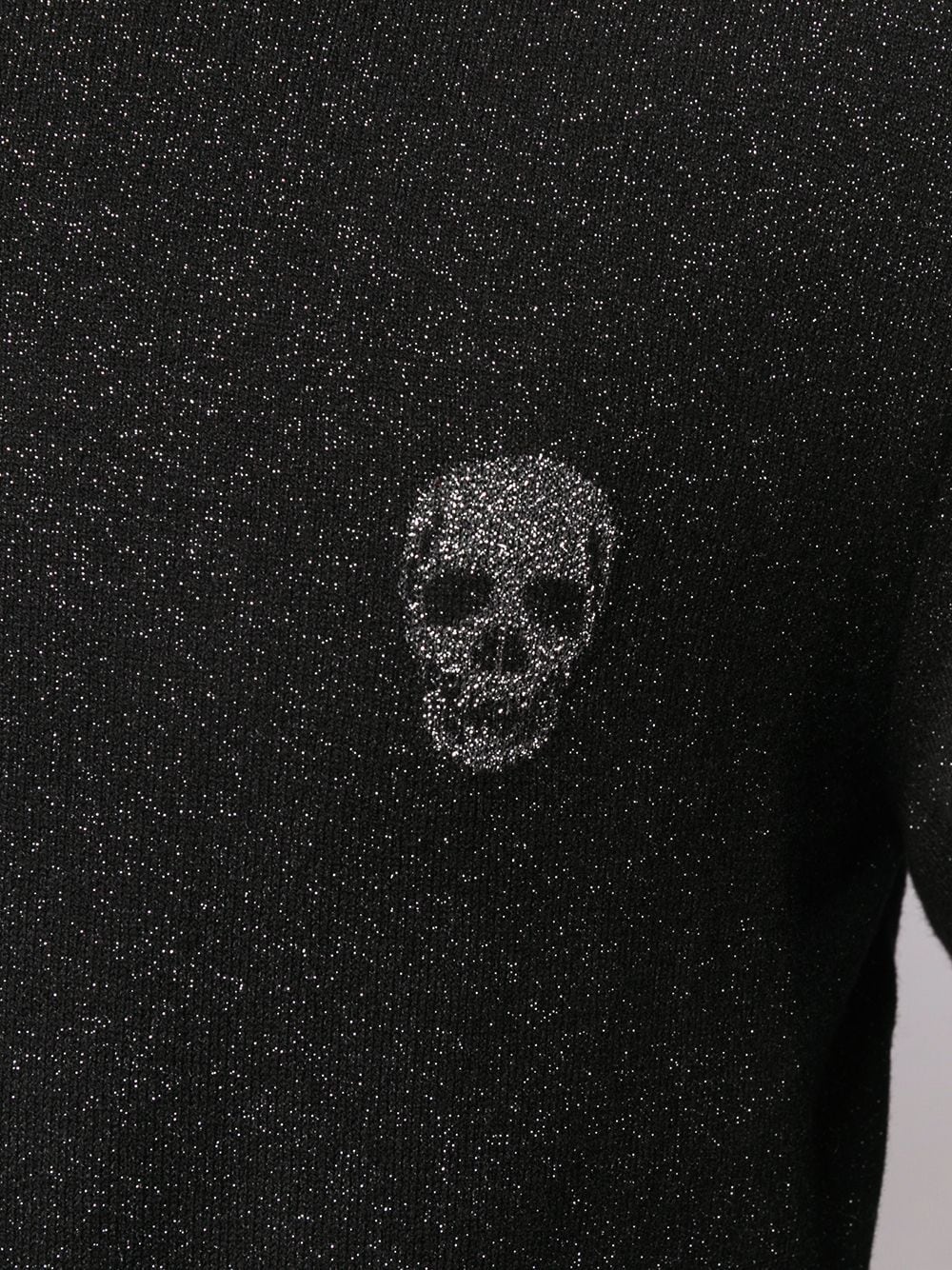 glitter skull motif jumper - 5