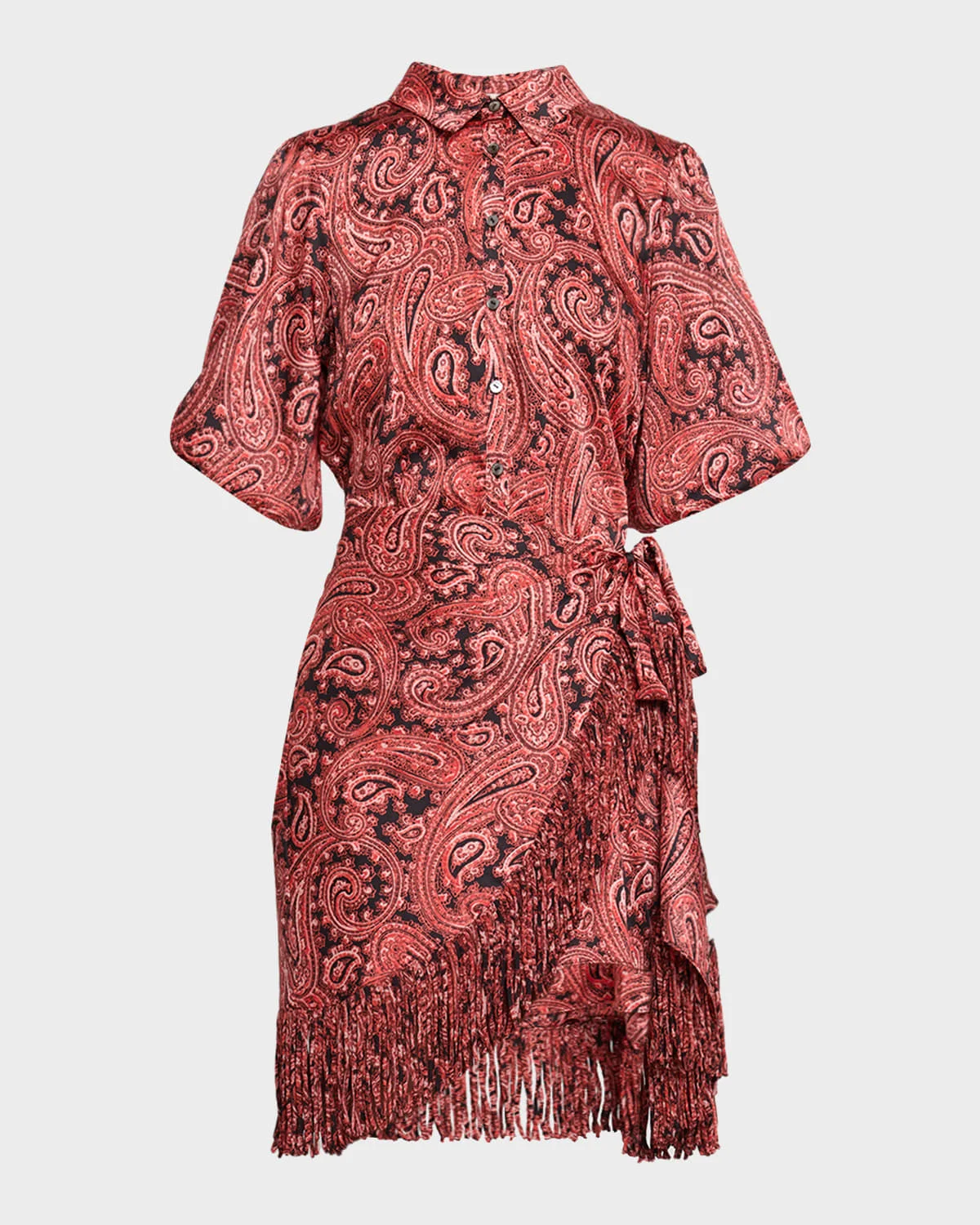 Hendrix Paisley Mini Shirtdress - 1