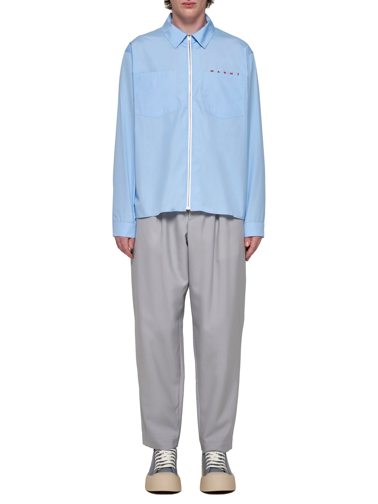 Zip-up cotton shirt - 2