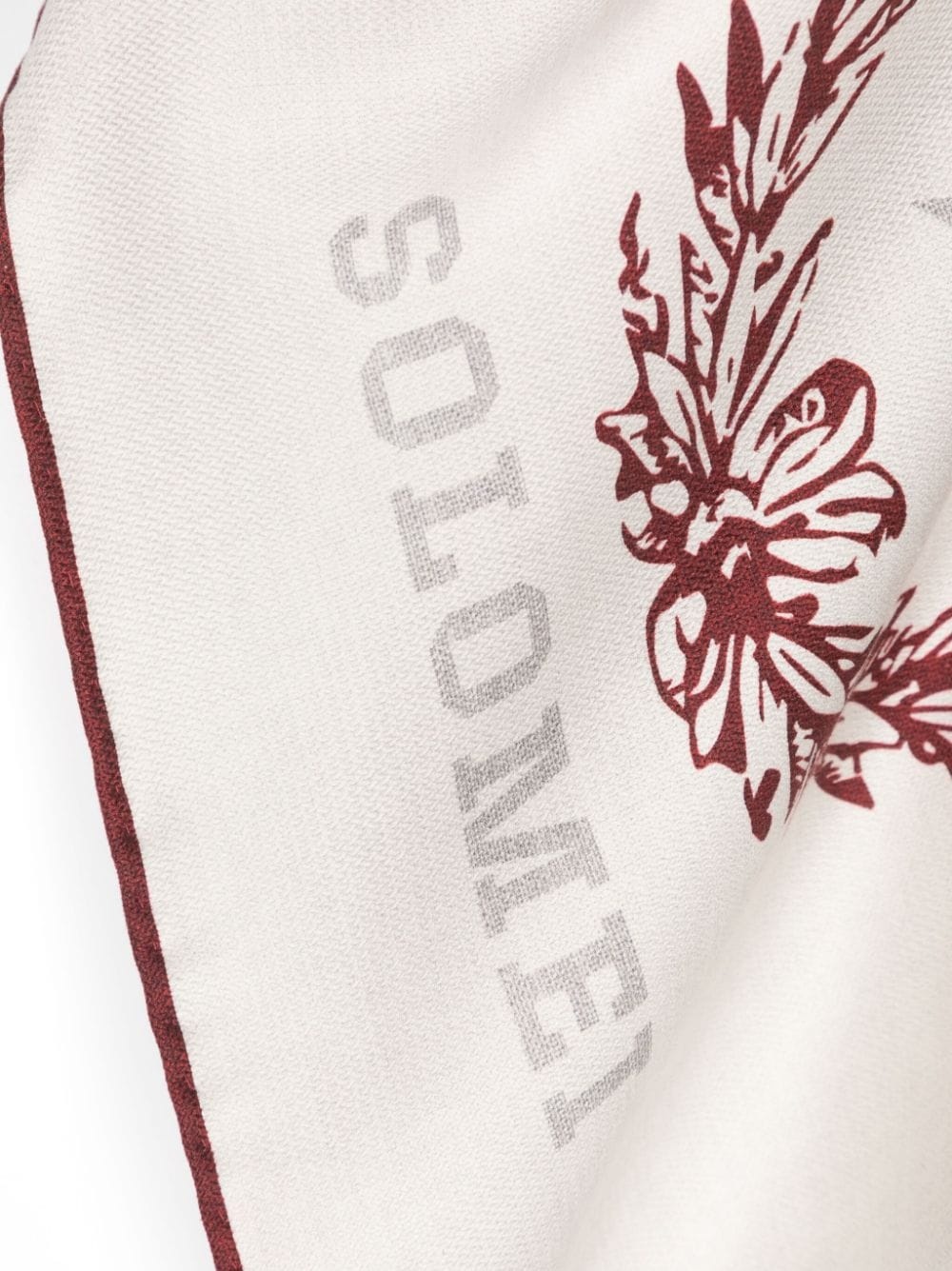 logo-print silk scarf - 3